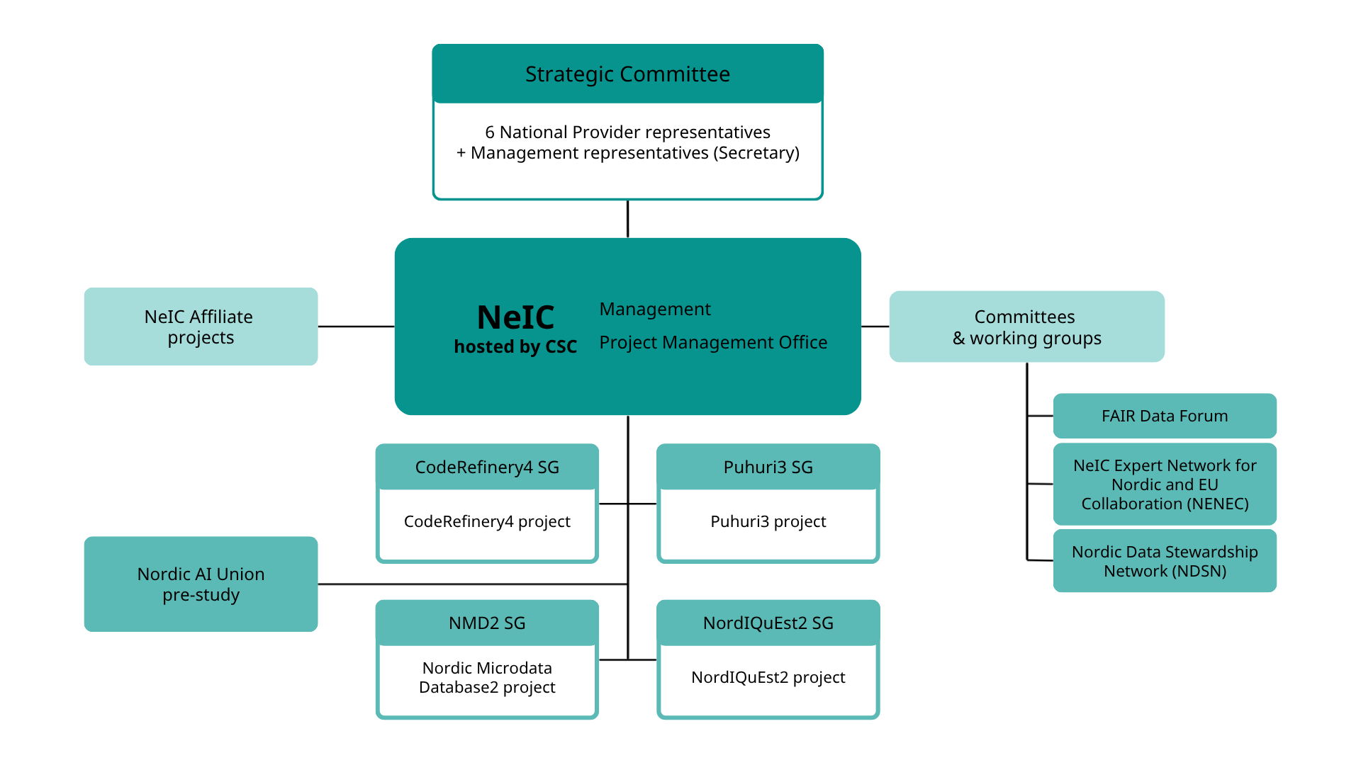 NeIC organisation