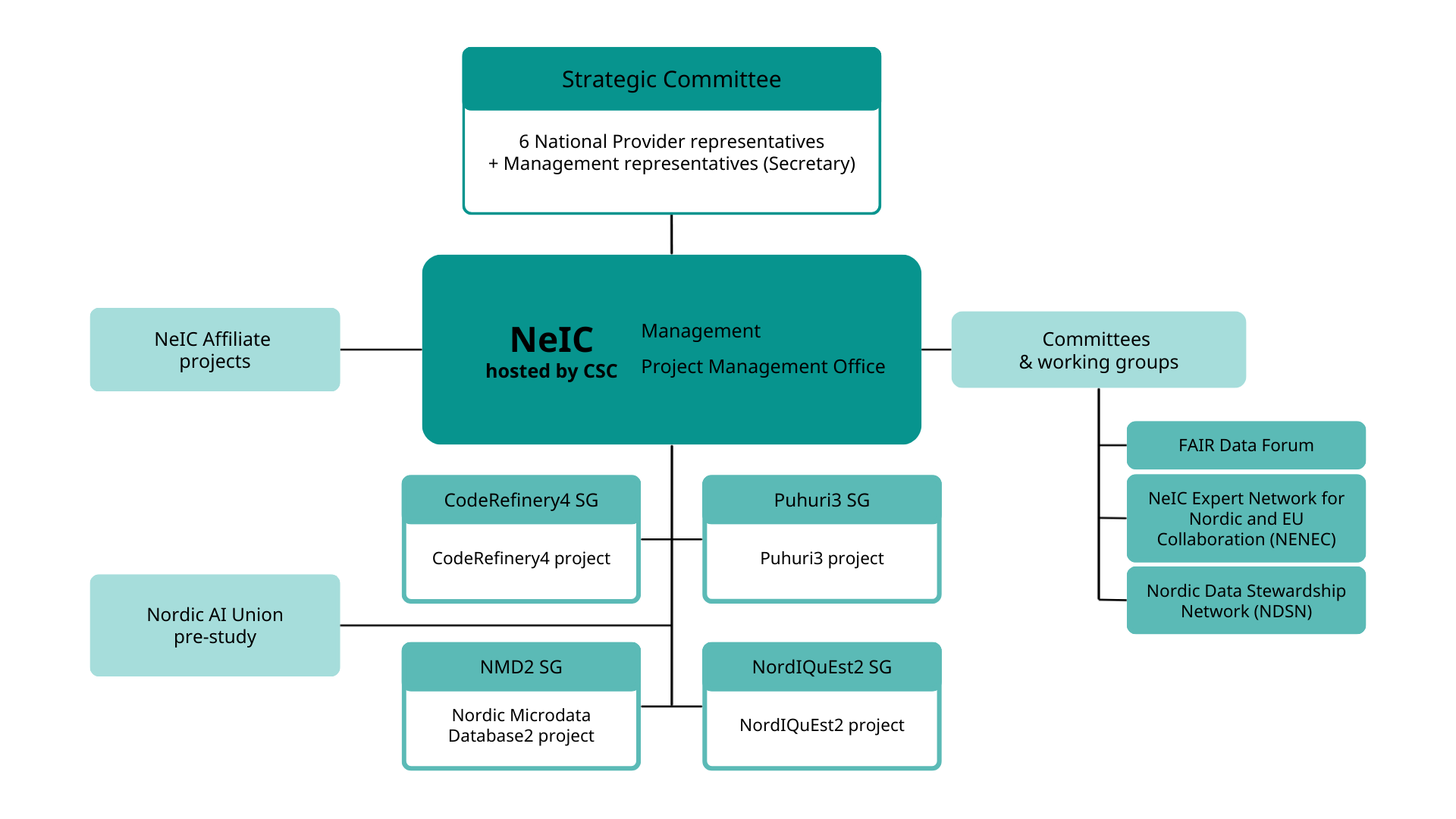 NeIC organisation